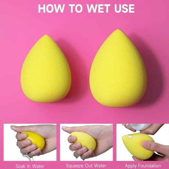 Raindrops Foundation Face Makeup Multiple Colors Sponges 6-Pieces Sponges - Picture 4 of 5